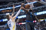 Jordan's double-double helped the Mavs beat the Warriors. Credit: Mavs Moneyball